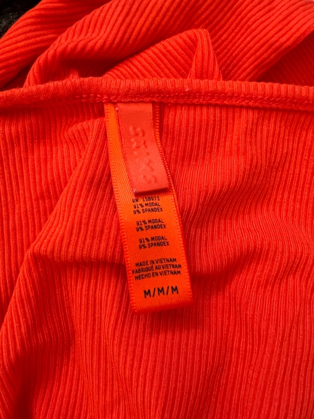 Skims Soft Long Sleeve Lounge Orange Dress Medium Orange - Picture 4 of 5